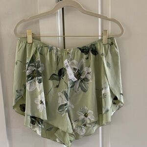 Abercrombie & Fitch Olive Floral Shorts